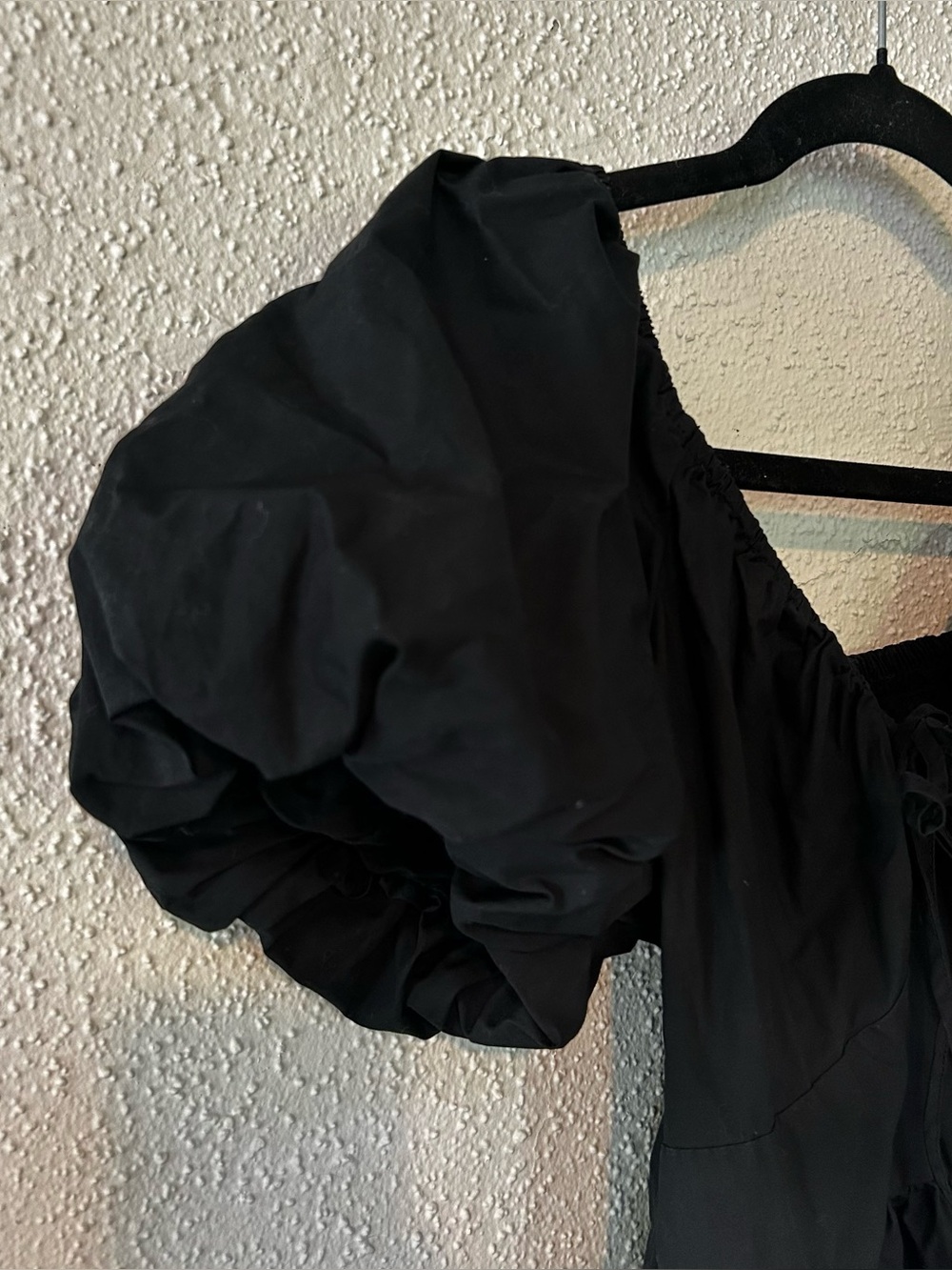 TARGET | Women’s Black Sweatheart Puff Sleeve 100% Cotton Mini Dress
